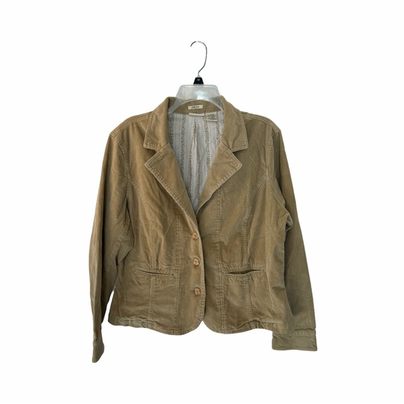 St John’s Bay tan Corduroy suit jacket size XL. Y2K - Picture 1 of 8